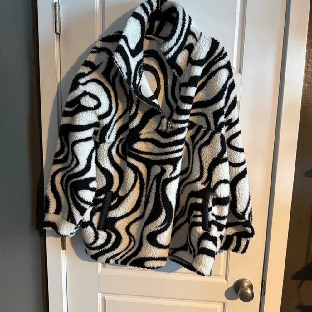 Primark Black and White quarter zip